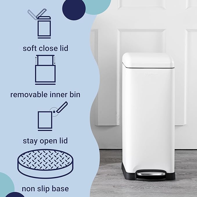 happimess HPM1007A Betty Retro 8-Gallon Step-Open Trash Can - Image 3