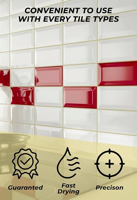 Tile Grout Repair, Cream 8.8 oz/250gr. Fast Drying Grout Repair Kit, Grout - Image 4