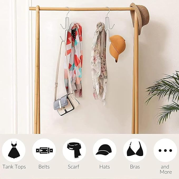2Pcs Rotating Belt Hanger 360 Degrees Rotatable Organizer - Image 2