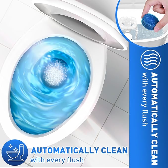 Qualirey 60 Pack Automatic Toilet Cleaner Tablets Toilet Bowl Long Lasting - Image 6