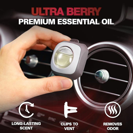 Air Jungles Ultra Berry Scent Car Air Freshener Clip, 6 Vent Clips, 4ml Each - Image 2