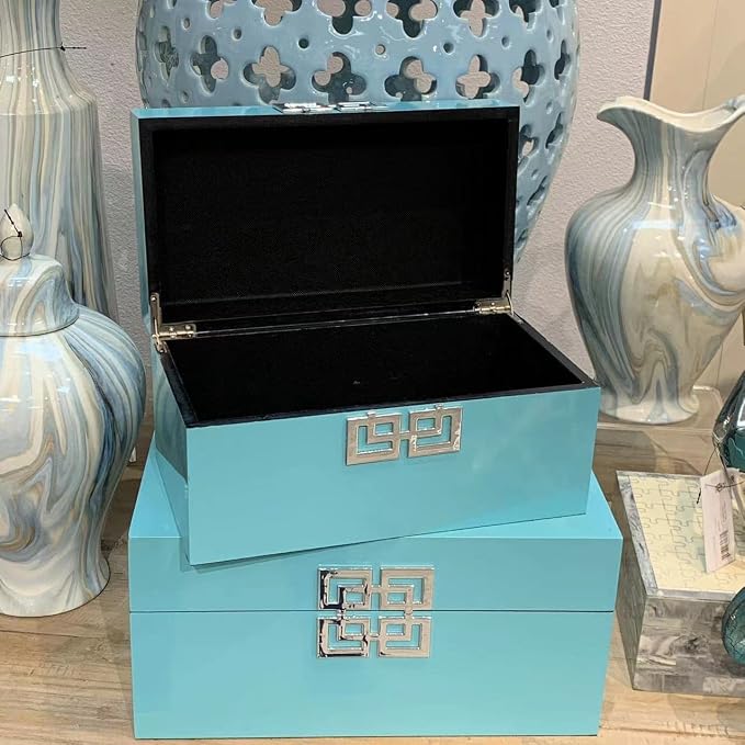 Galt International Large & Small Decorative Storage Box w/Hinged Lid - Image 7