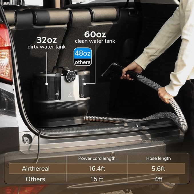 Airthereal S1 Carpet Cleaner Machine, Instant Heating Portable Upholstery Spot - Image 6
