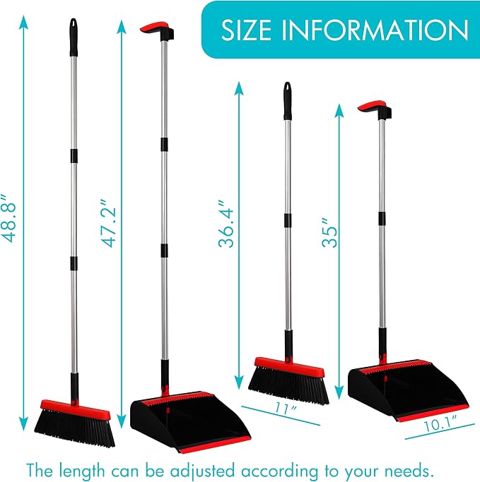 PHYEX 2-Pack Broom and Dustpan Combo Set, - Image 2