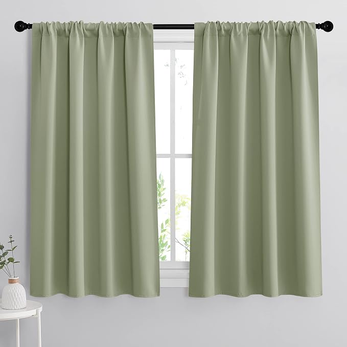 RYB HOME Small Curtains for Bathroom Window, Heavy Duty Thick Privacy Panels by RYBHOME