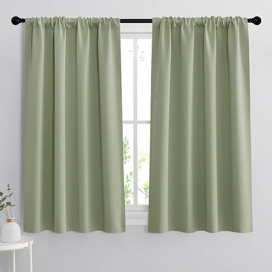 RYB HOME Small Curtains for Bathroom Window, Heavy Duty Thick Privacy Panels by RYBHOME