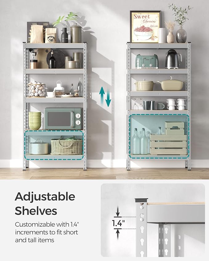 SONGMICS 5-Tier Storage Shelves, Load 2310 lb, Boltless Assembly, Adjustable - Image 5