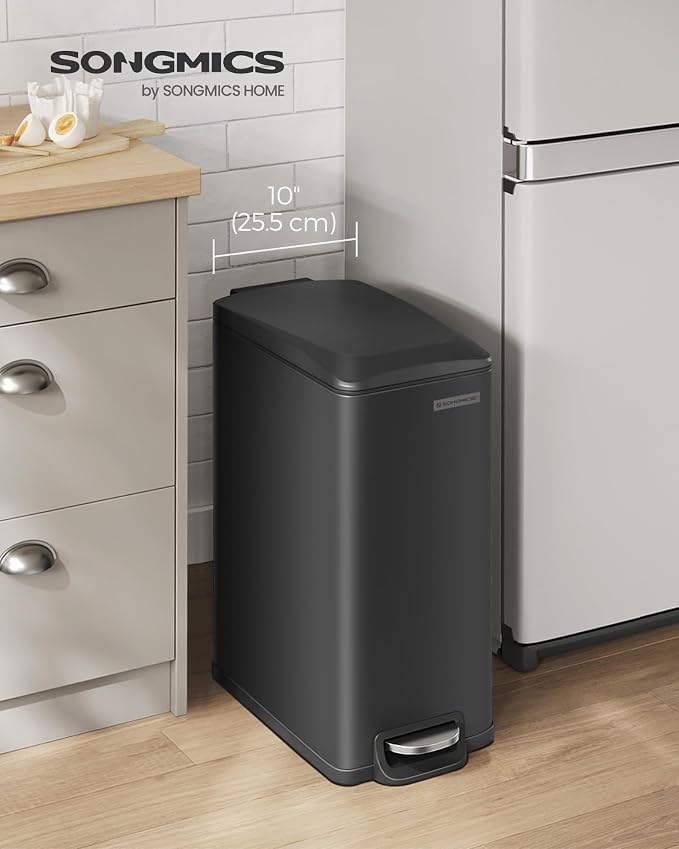 SONGMICS Slim Trash Can, 13-Gallon Garbage Can - Image 3