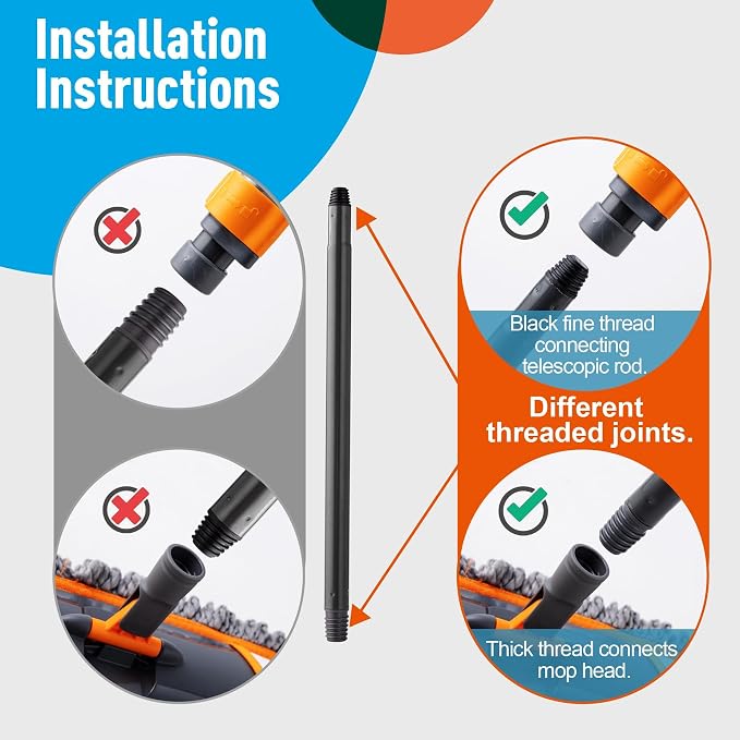 Mops for Floor Cleaning with 3 Different Washable Pads and Extendable 55” Long - Image 7
