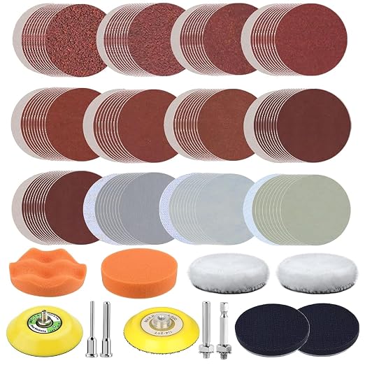 3 Inch Sanding Disc Car Headlight Restoration Kit by Rvetol