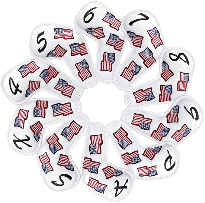 US Flag Golf Iron Covers Headcovers - Image 2