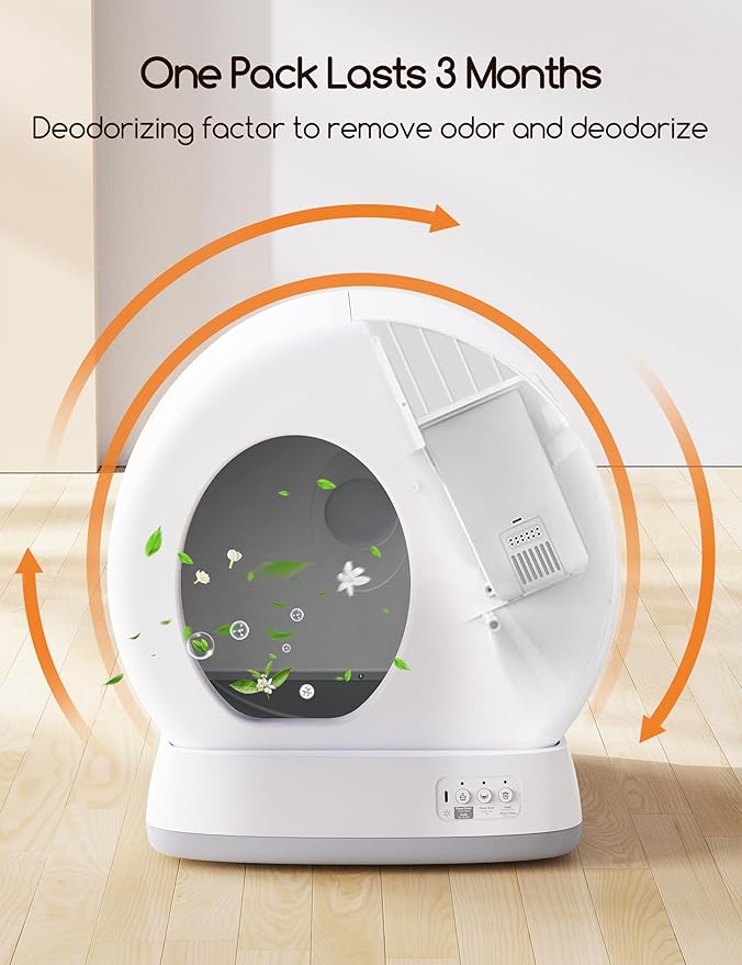 MeoWant Pet Odor Eliminator, Automatic Cat Litter Box Odor Deodorant Gel Only - Image 3