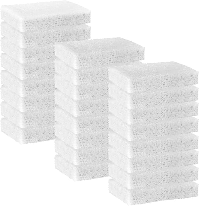 YoleShy 24 Pack White Sponges Kitchen Natural Compressed Cellulose Sponges by YoleShy