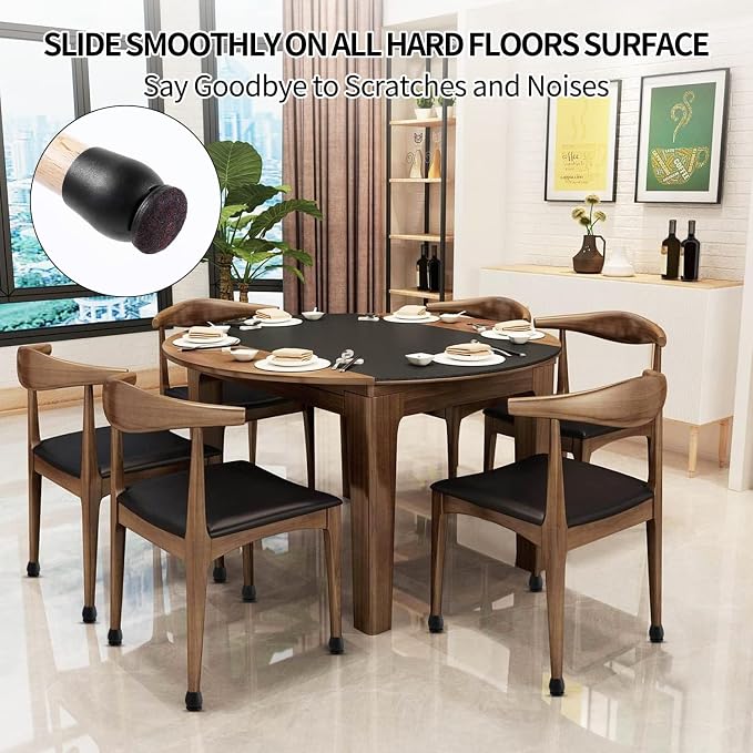 Ezprotekt 24 Pcs Black Chair Leg Floor Protectors - Image 8