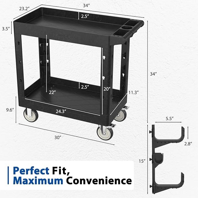 Heavy Duty Rolling Utility Cart - Image 7