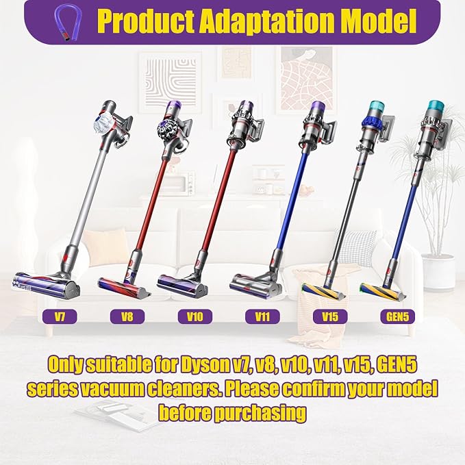 Vacuum Crevice Cleaning Attachment Set, Fits Dyson V7 V8 V10 V11 V15 GEN5 - Image 3
