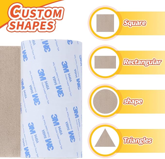 Felt Furniture Pads, Heavy Duty Felts Strip Roll - Image 3