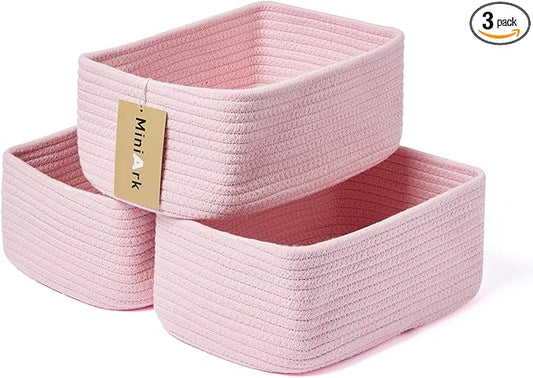 Small Storage Baskets for Organizing | Closet Organizer Bins | Shelf Toy Basket by MiniArkStorageBasketsHome
