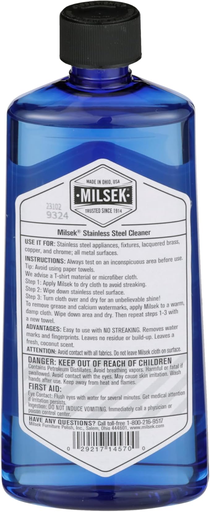 Milsek Stainless Steel Cleaner & Microfiber Cloth - Image 4