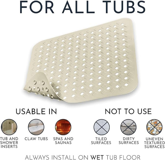 Homerella Anti Slip Shower Mat | Anti Mold Non Slip Bathtub Mat - Image 2