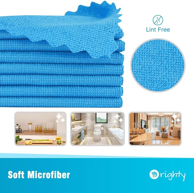 Orighty Cleaning Cloths, Shop Towels 50 Pack, Shop Rags Reusable, Microfiber - Image 2