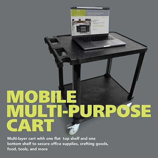 Pearington 2-Tier Compact Multi-Purpose Plastic Utility Cart - Image 3