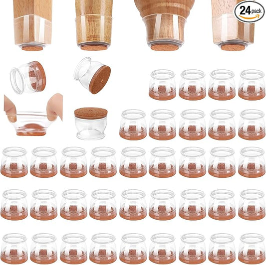 CHUNZEXI 24 Pack Chair Leg Floor Protectors by CHUNZEXI