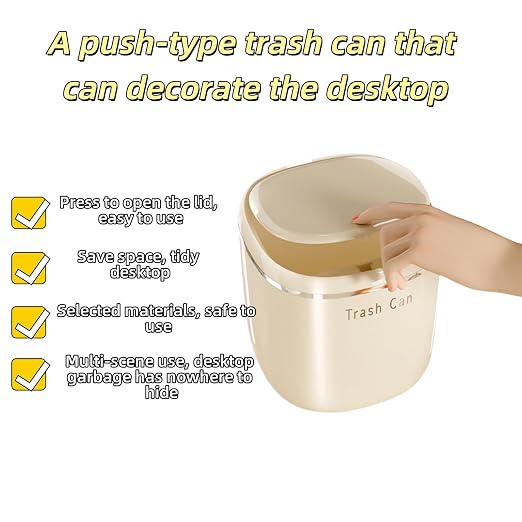 0.8 Gallon Desktop Mini Trash Can - Image 2