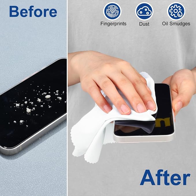 Frienda 12 Pack Large Microfiber Glass Cleaning Cloths 12 x 12 Inch Oversized - Image 5