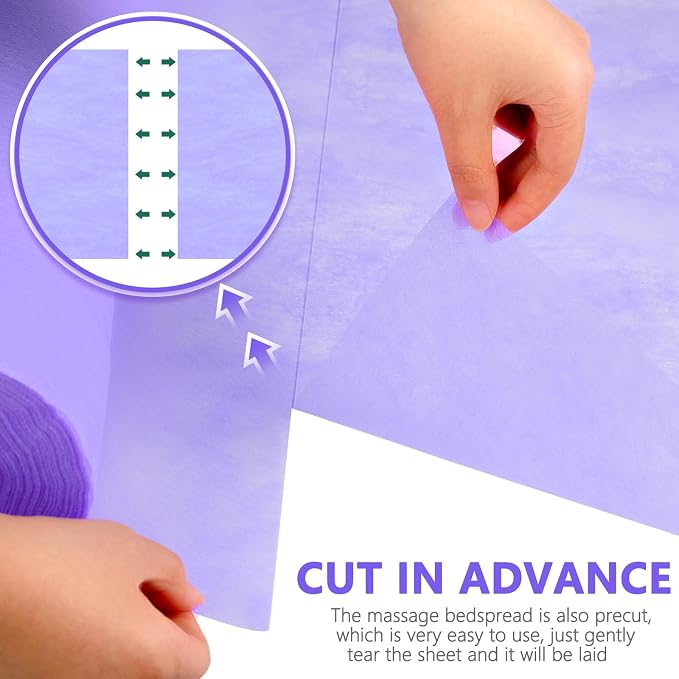 Tudomro 2 Roll Disposable Non Woven Bed Sheets 24 x 71 Inch Massage Table Paper - Image 4