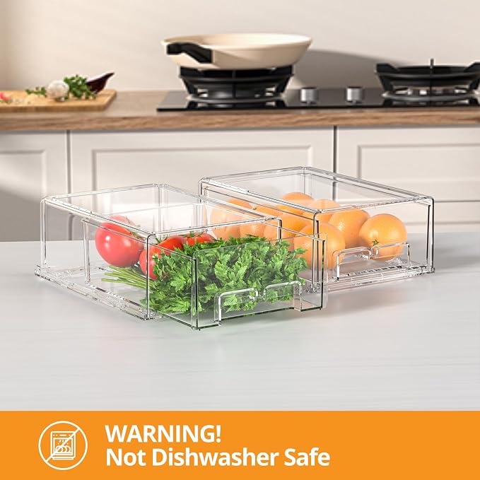 2 Pack Stackable Storage Drawers - Image 7
