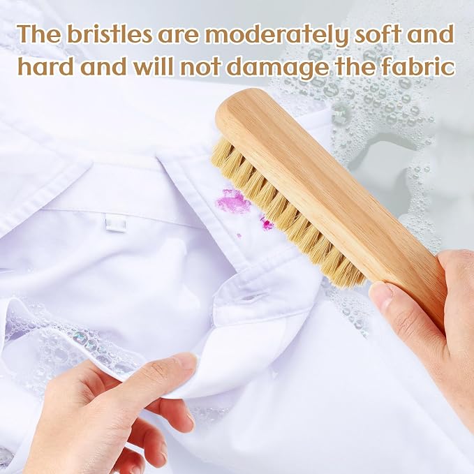 3 Pcs Wood Laundry Stain Brush Stain Remover Brushes - Image 3