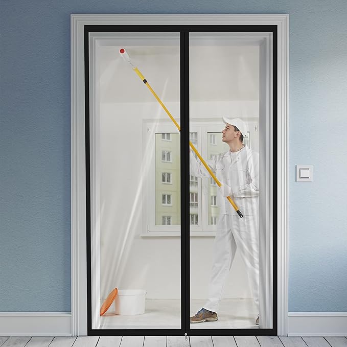 Amylove Zipper 48 x 87 Inch Dust Barrier Door Kit Construction Door Barrier 4 x by Amylove