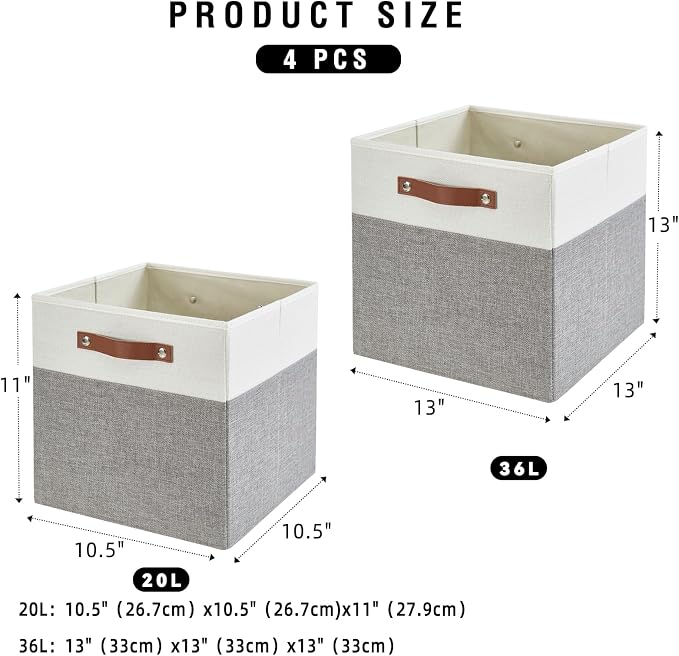 Collapsible Fabric Storage Cube Bins - Image 2