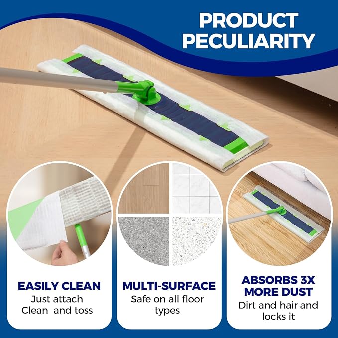 XL Dust Sweeping Cloths Dry Mop Pads - Image 3
