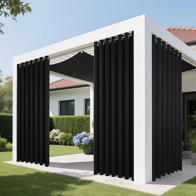 Joydeco Blackout Patio Sliding Door Curtains 84 Inches Long, Grommet Privacy - Image 4