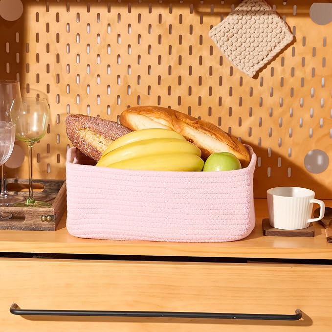Small Storage Baskets for Organizing | Closet Organizer Bins | Shelf Toy Basket - Image 5