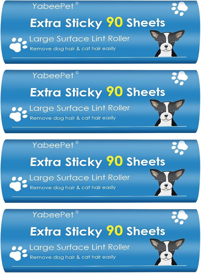 Extra Sticky Large Lint Roller Refills, 6.3'' Giant Lint Roller Refills by Yabeepet