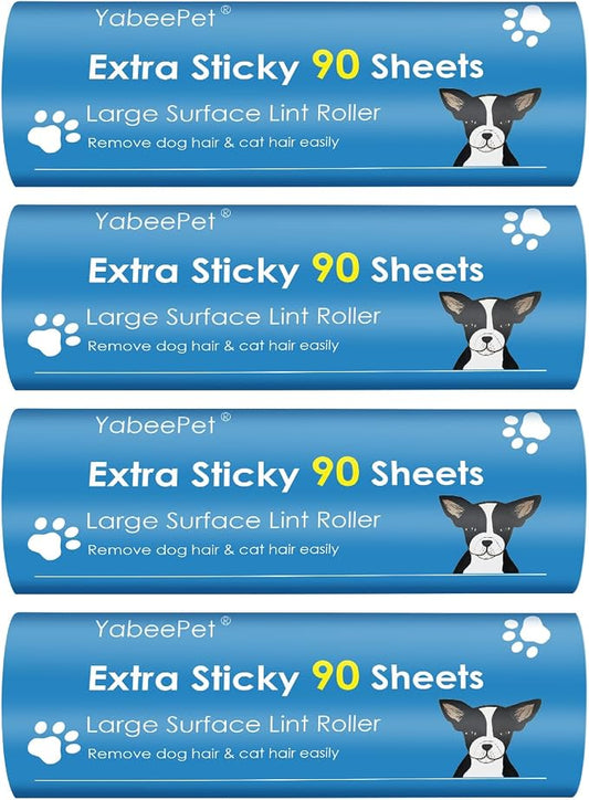 Extra Sticky Large Lint Roller Refills, 6.3'' Giant Lint Roller Refills by Yabeepet