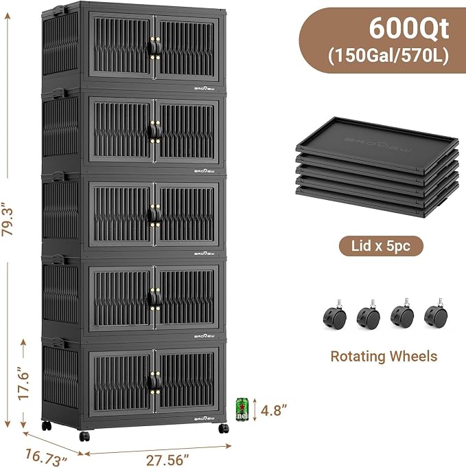 BROVIEW 600Qt Stackable Storage Bins - Image 2