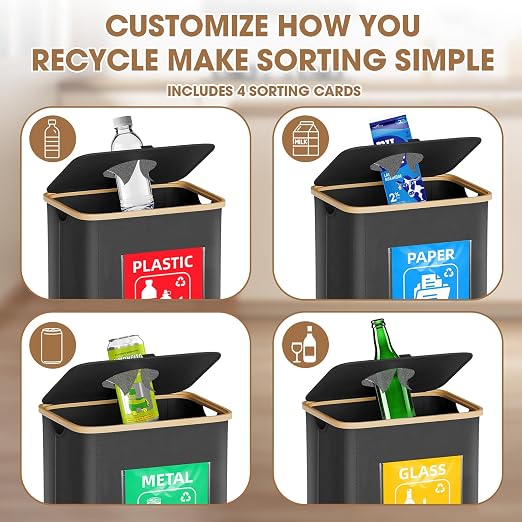 Recycling Bin for Kitchen 26 Gallon 100L, Indoor Recycle Bins - Image 2