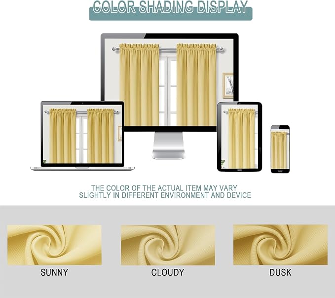 DWCN Blackout Curtains for Bedroom – Rod Pocket Thermal Insulated Noise - Image 3