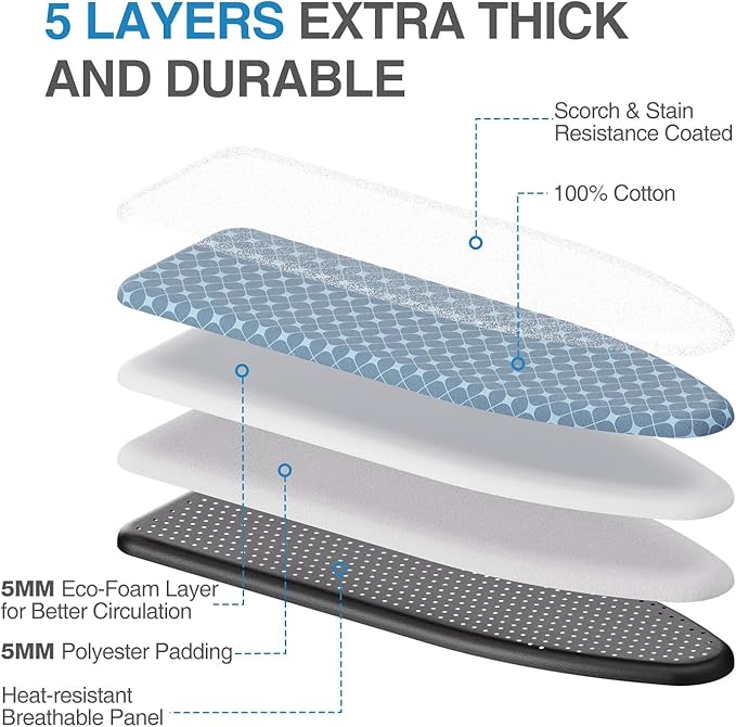 APEXCHASER Ironing Board with Iron Rest, Compact and Space Saver Iron Board - Image 4