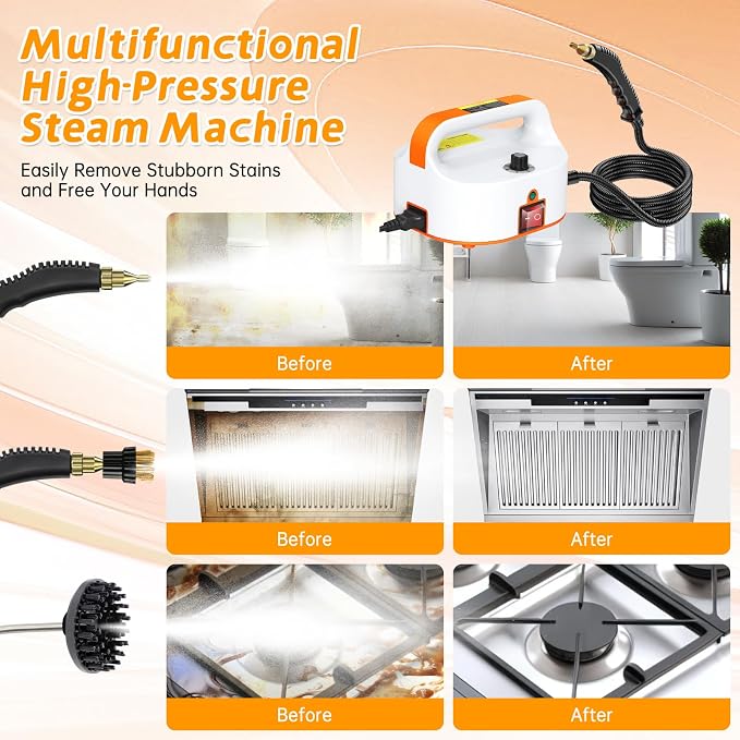 4.5BAR Handheld Steam Cleaner, 2500W Portable Steam Cleaner - Image 4