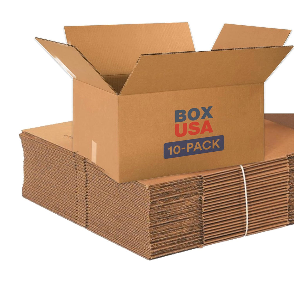 Box USA Shipping Boxes 24"L x 18"W x 12"H 10-Pack Large Double...
