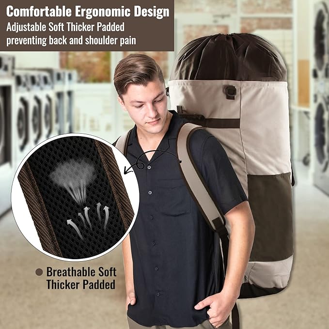 Laundry Bag Backpack, 125L Extra Large Travel Laundry Bags - Image 6