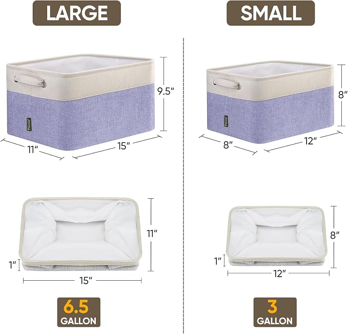 BALEINE 3 Pack Fabric Storage Bins - Image 2