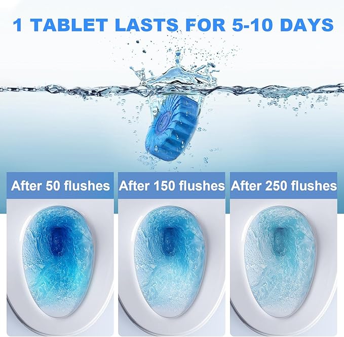 CHMI 100 Pack Toilet Bowl Cleaner Tablets, Long-lasting Bathroom Toilet Tank - Image 3