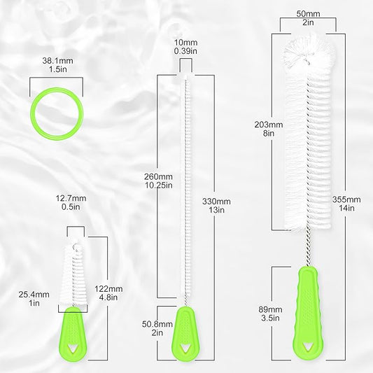 Bottle Brush Cleaner Set of 3, Long Handle Water Bottle & Straw Cleaner Brushes - Image 2