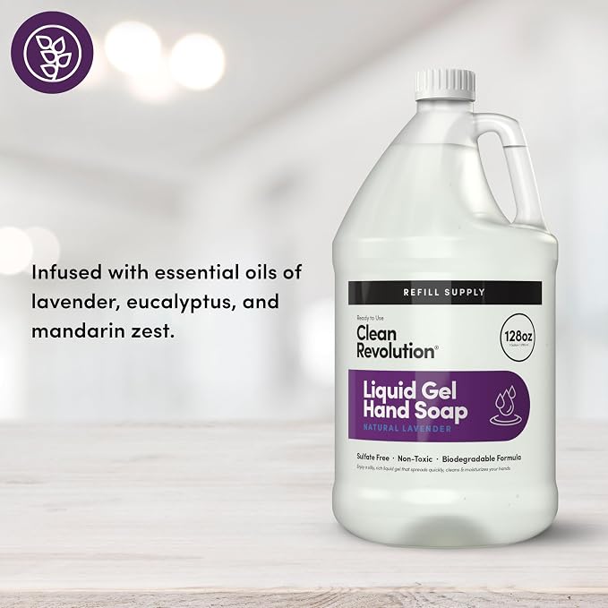 Clean Revolution Liquid Gel Hand Soap, Silky Rich Liquid, Quick Lather - Image 2